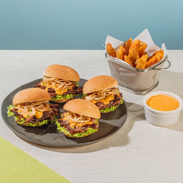 Lechon Baka Sliders with Creamy Atchara Dressing Lechon Baka Sliders with Creamy Atchara Dressing
